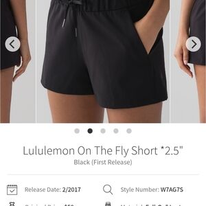 Lululemon Athletica On The Fly Shorts
